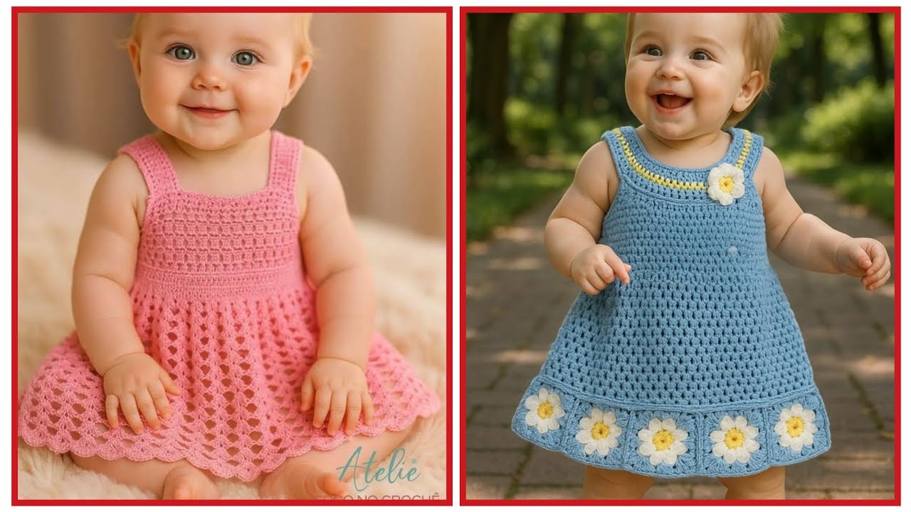 Gorgeous kids crochet frock 