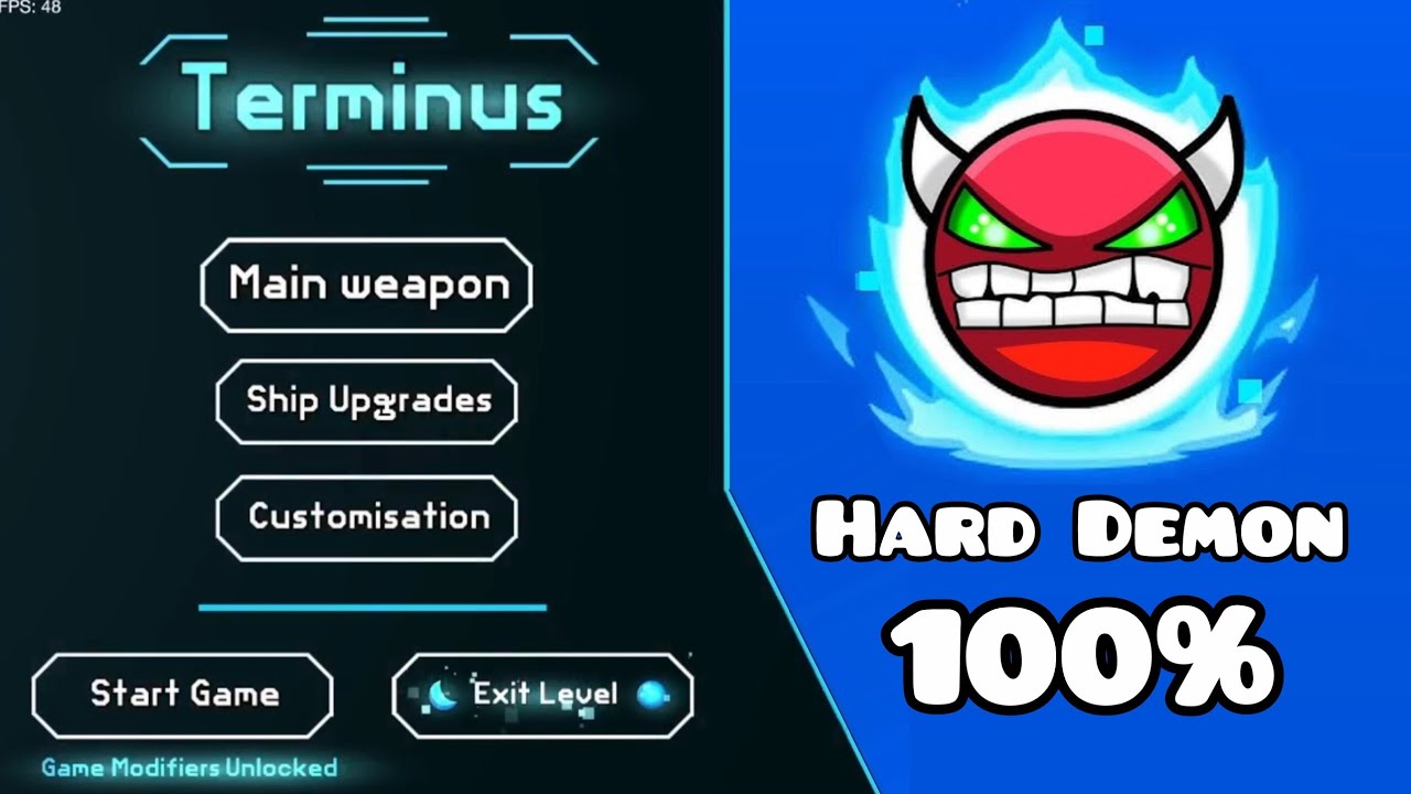 Terminus 100% - Mythic Rated Hard/Insane Demon Platformer Level (Geometry Dash)