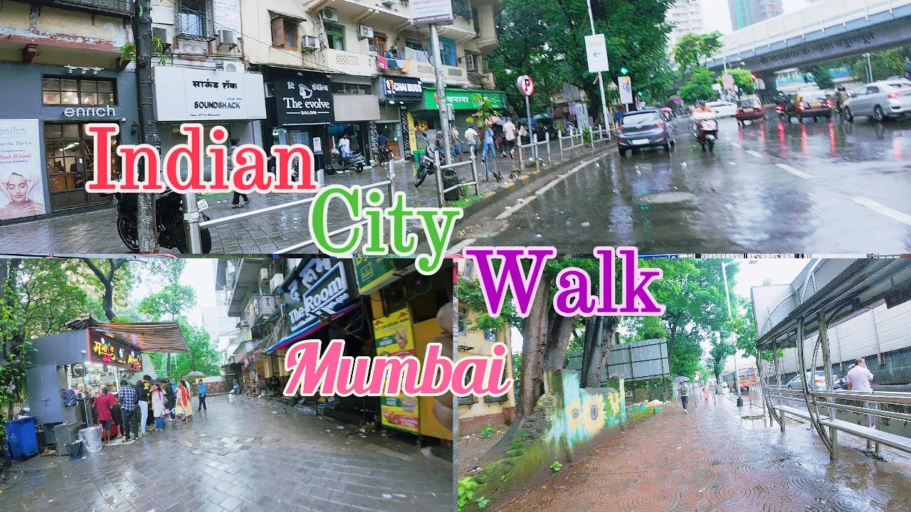 City Walk India | Rainy City walk | Mumbai City walk 4K