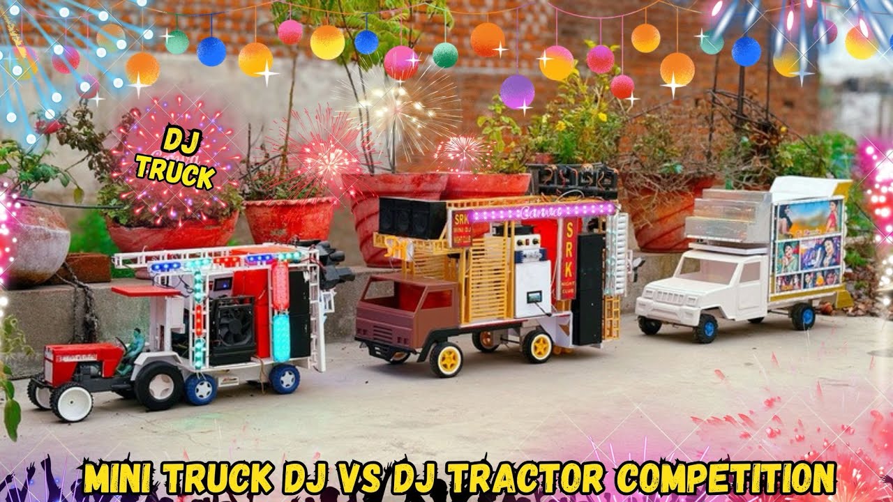 New mini dj truck cardboard dj setup | new mini dj truck | mini dj box | mini dj light |  mini dj