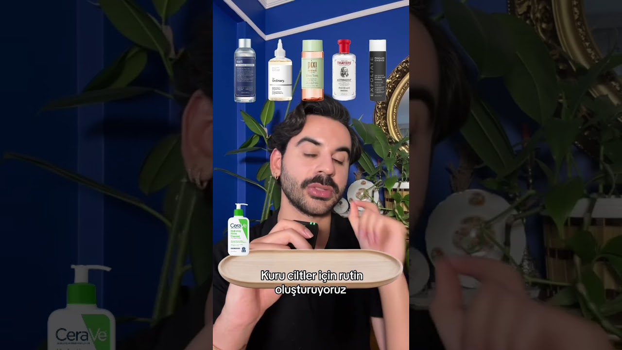 Kuru ciltler i&ccedil;in cilt bakım rutini part 1 #ciltbakımı #skincare