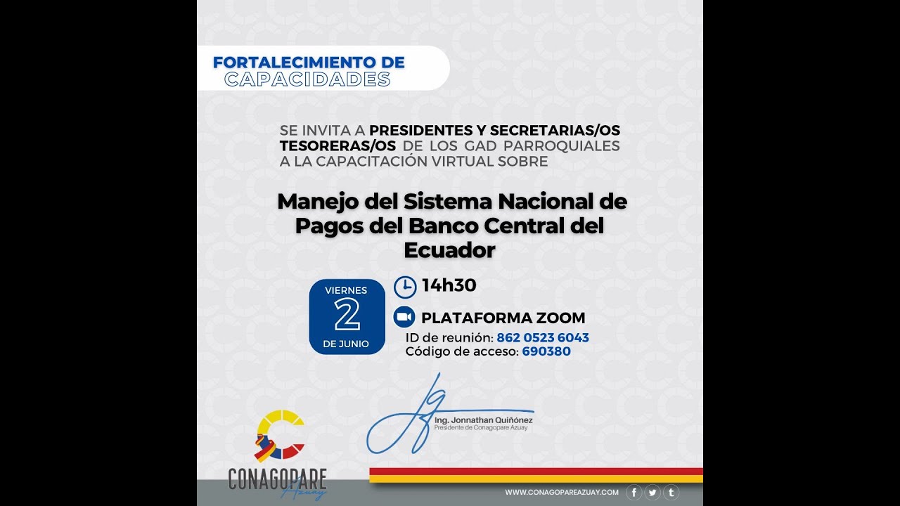Capacitación sobre el sistema de pagos del Banco Central