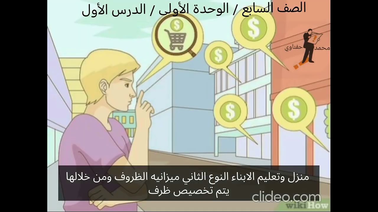الميزانية الشخصية الدرس الاول للصف السابع من الوحدة الاولى للفصل الثاني. 