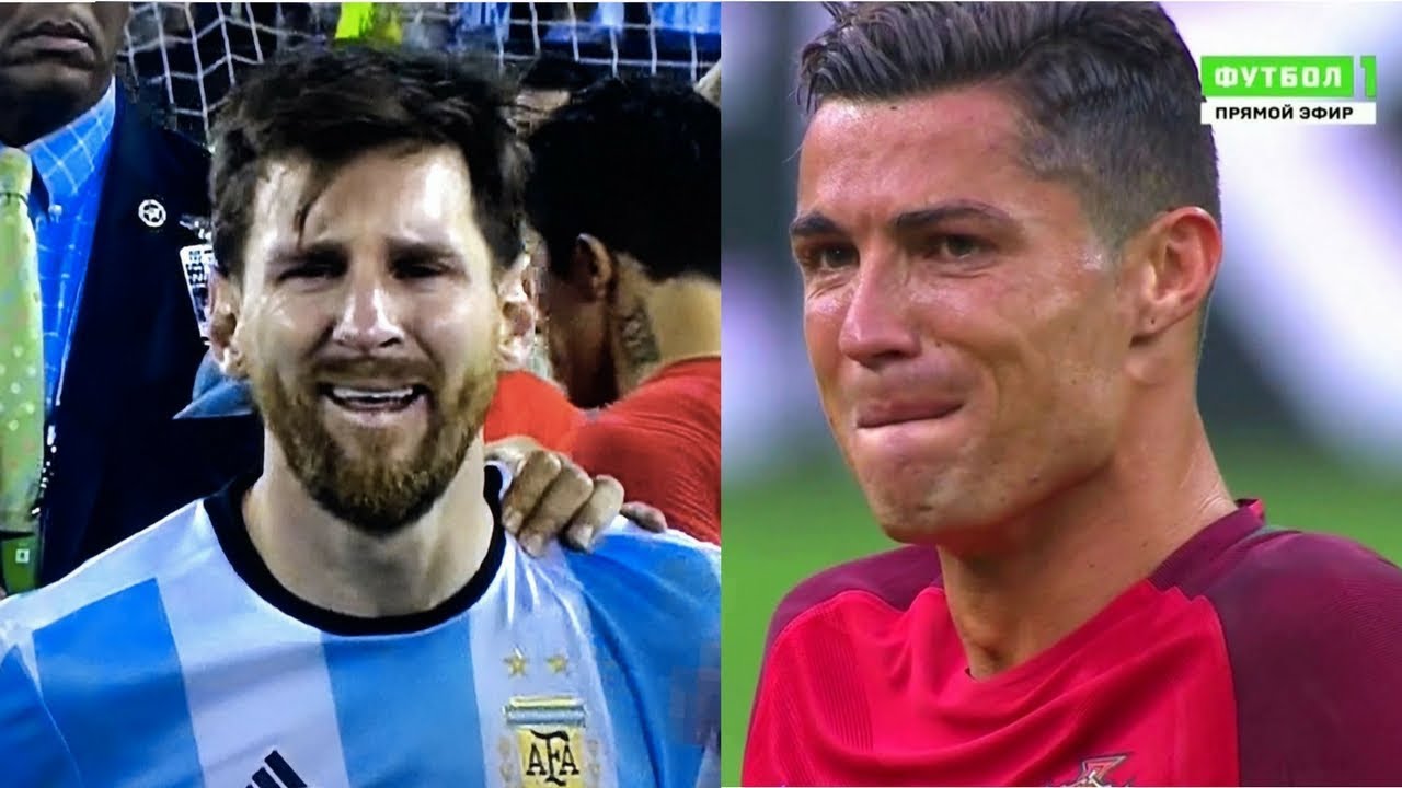 when lionel MESSI & cristiano RONALDO CRY ● Sad Moments ▶Try not to CRY