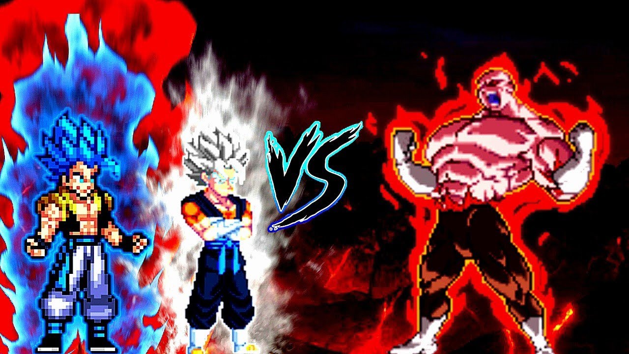 Gogeta V3.5 OP (all form) & Vegito V3 OP (all form) VS Jiren V2 OP (Zeed) in Mugen