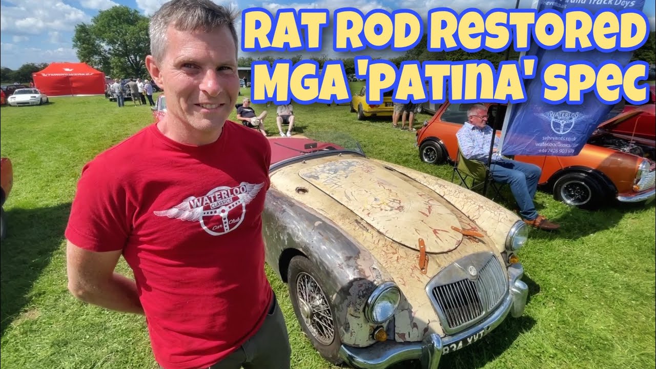 Heated Seats on Rat Rod Restored MGA 'Patina' at Bromley Pageant of Motoring 2022