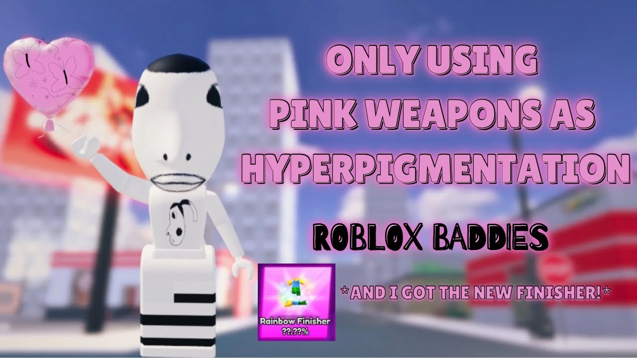 ˚.🎀༘⋆ Использую розовое оружие только как гиперпигментацию в ROBLOX BADDIES *Я получил новый фини...