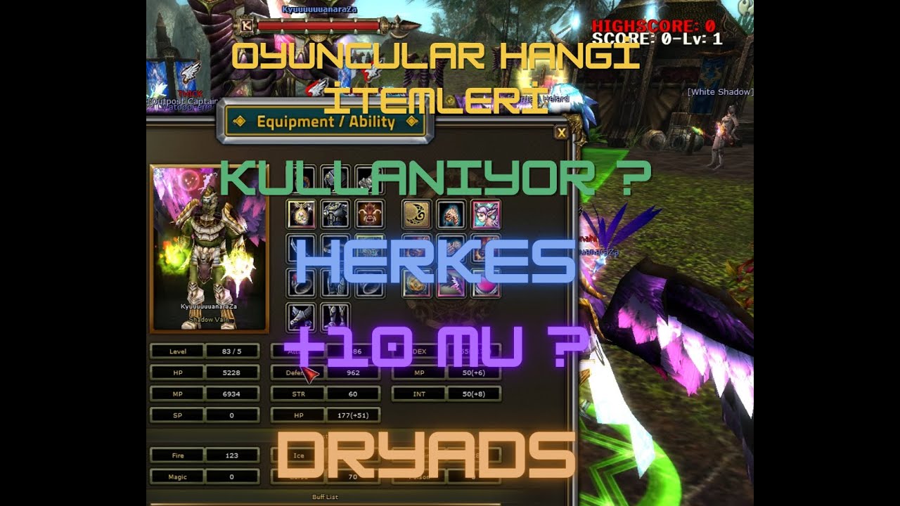 DRYADS CZ DE KİMDE NE İTEMLER VAR ? HERKES +10 MU ? BONUS BÖLÜM