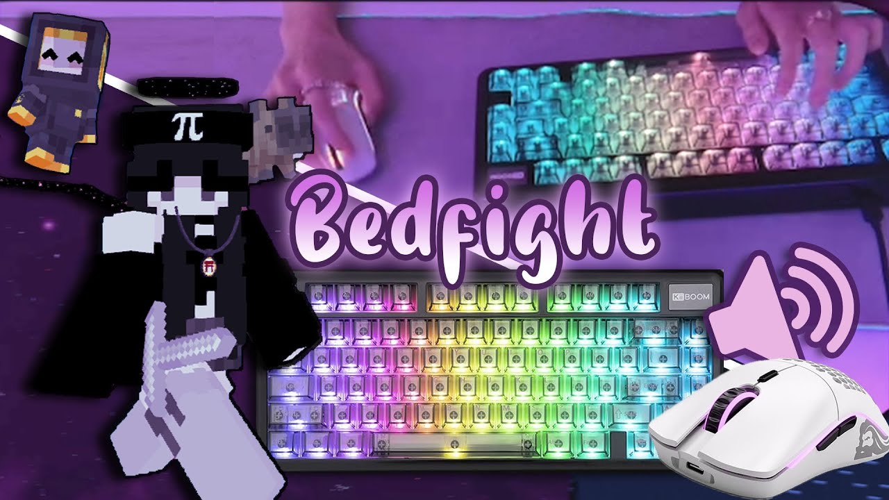 BEDFIGHT Keyboard & Mouse Sounds (Handcam) ASMR Bedwars