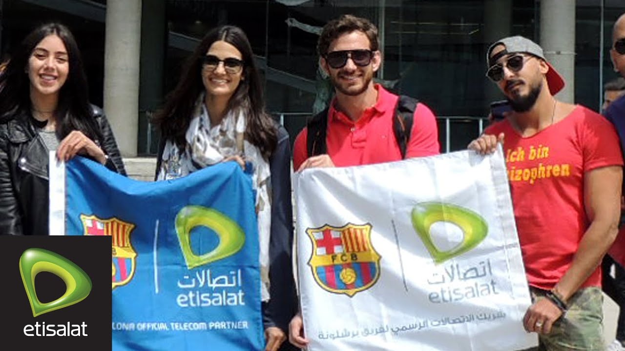 رحلة شريف وملك وتارا وحسام لبرشلونة مع اتصالات
