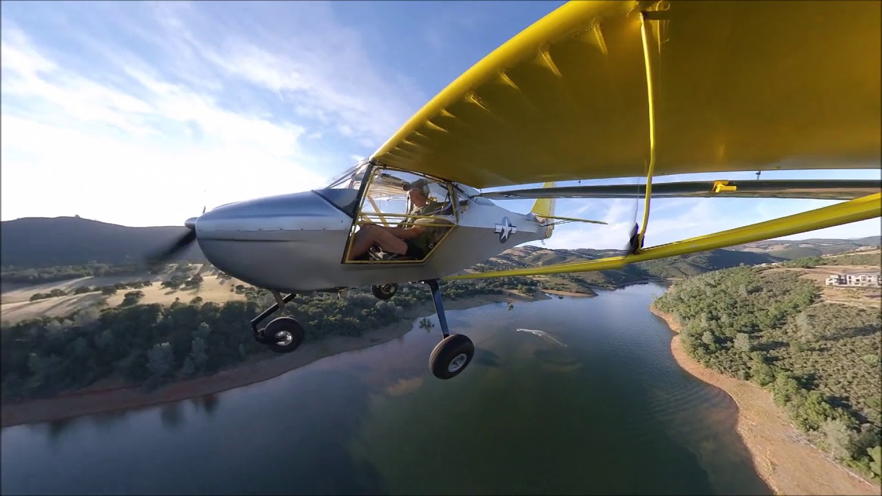 American River Canyon, Folsom Lake Airplane Tour in Kitfox