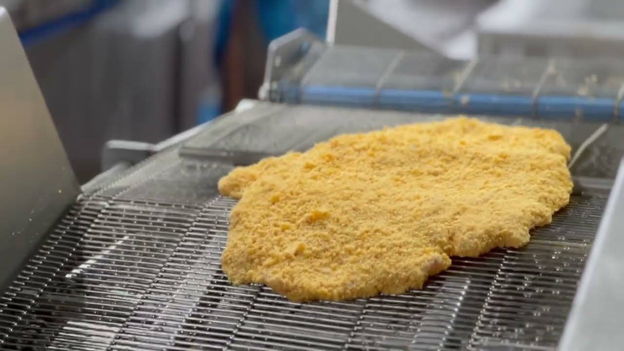 GASER Shnitzel Complete Line (coating & frying) // Línea de producción completa para Schnitzel GASER