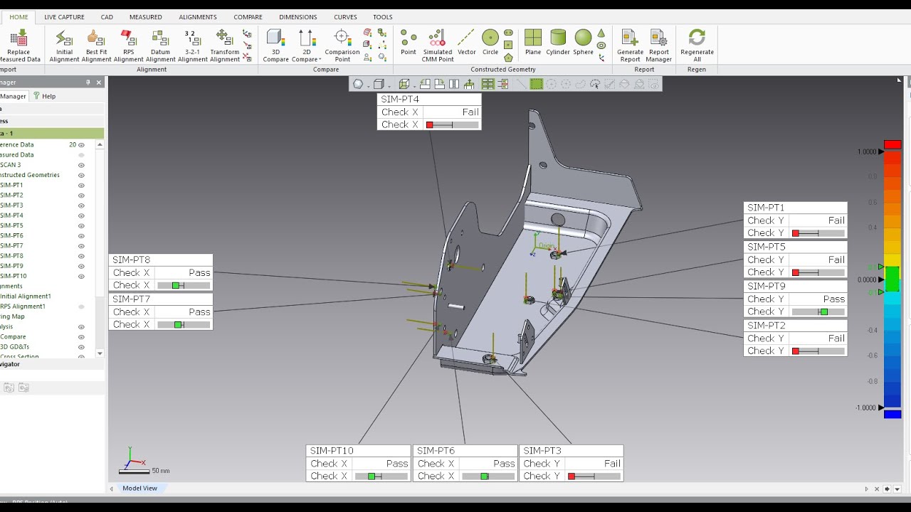 Geomagic Control X | Análisis de presencia de componentes