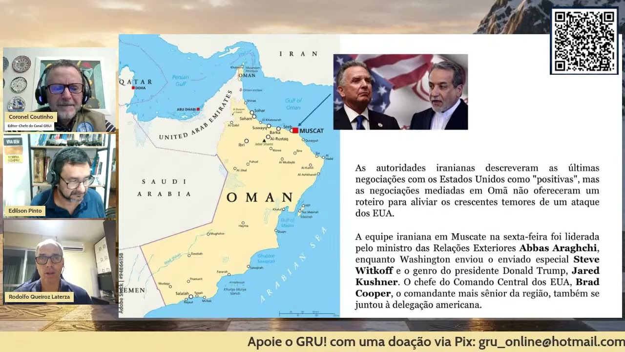 Reunião EUA-IRÃ em Omã, dia 06 de Fevereiro de 2026. Entenda tudo.
