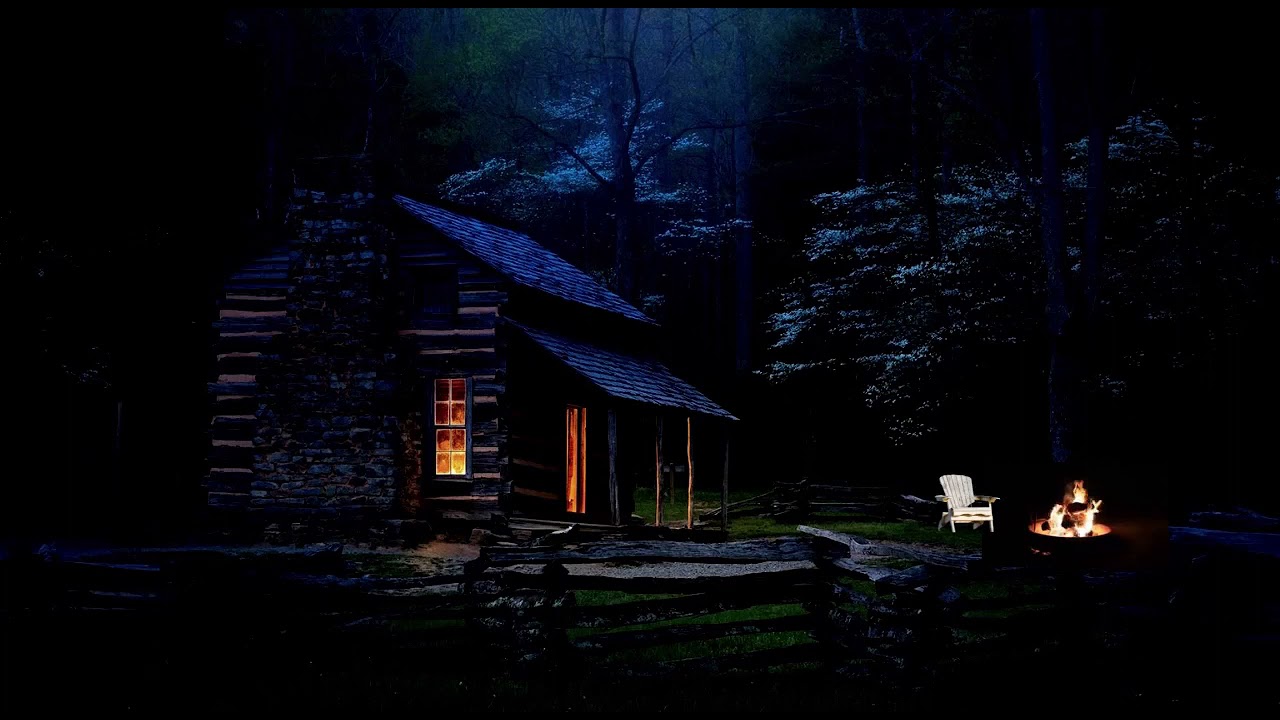 Soothing Nature Sounds - Whippoorwill Birds Sound, Coyote, Calm Stream At Night