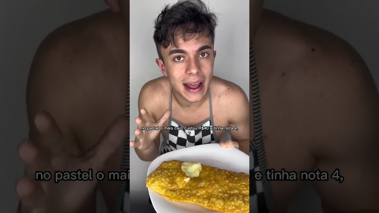Pedi o pastel MAIS CARO do aplicativo!! 😲 #review #comida #comidabrasileira