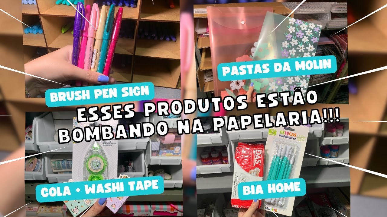Quais s&atilde;o os produtos MAIS VENDIDOS da PAPELARIA?? 😱😍 | Bia Winston