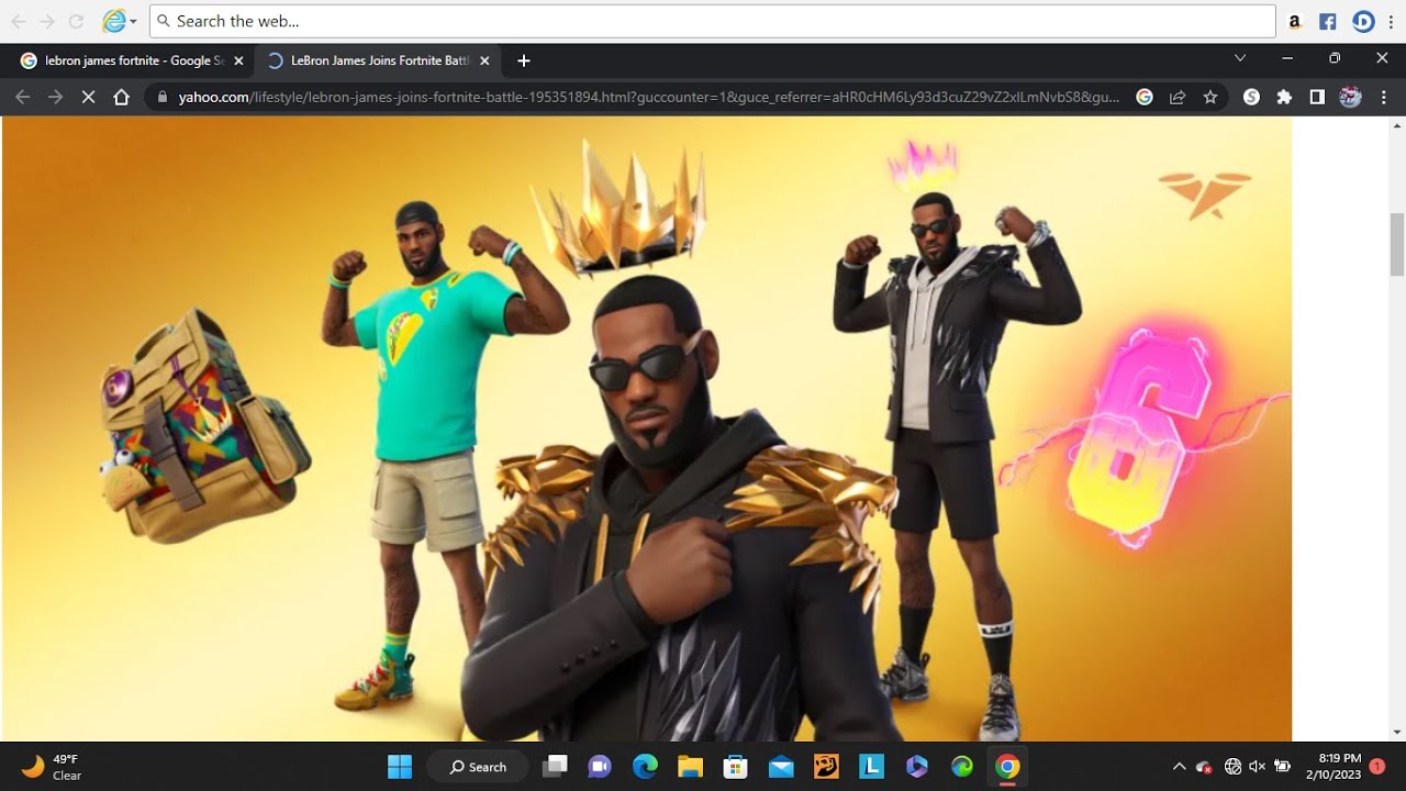 Fortnite Item Shop LeBron James Returns