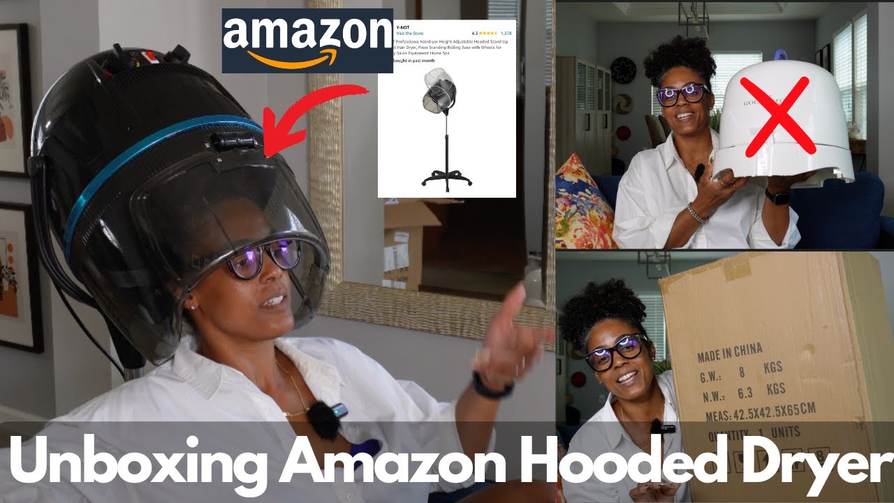 Amazon Hooded Dryer for Defined Curls and Wash and Go - Natural Hair Styling Product Review