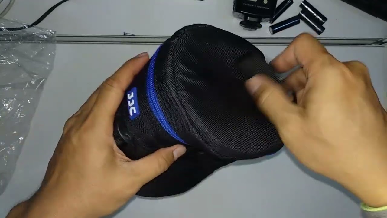 Unboxing JJC Deluxe Lens Pouch DLP-4II Lens Bag