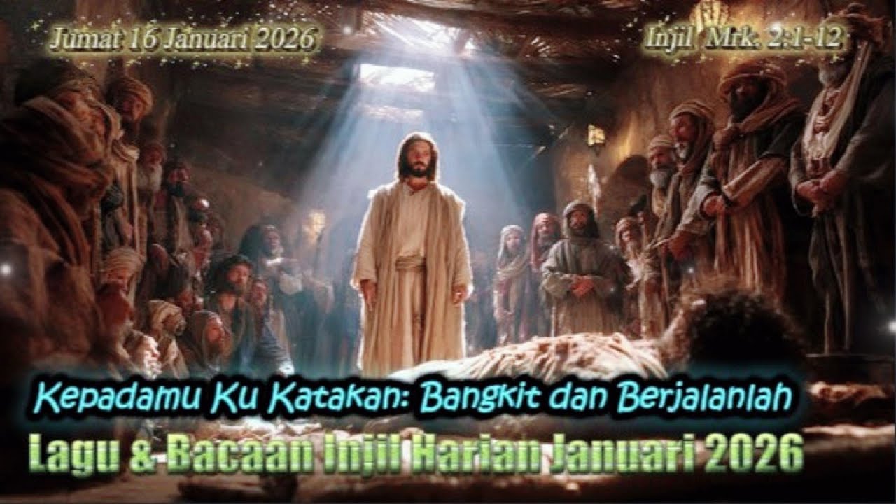 Bacaan Injil Harian I Jumat 16.01.26 I✝️Mrk. 2:1-12✝️I Kepadamu Kukatakan , Bangkit dan Berjalanlah