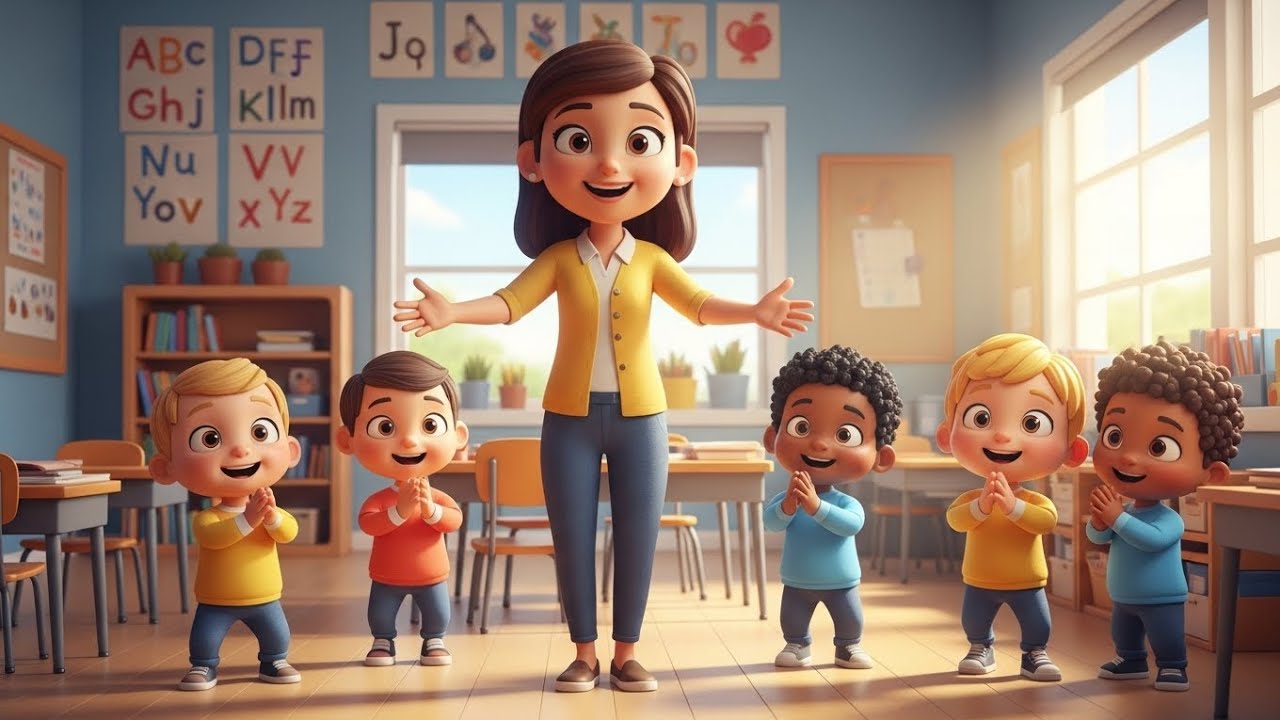 Teacher’s Fun Movement Song | Stand Up With Me 🎶 Classroom Action Song for Kids.