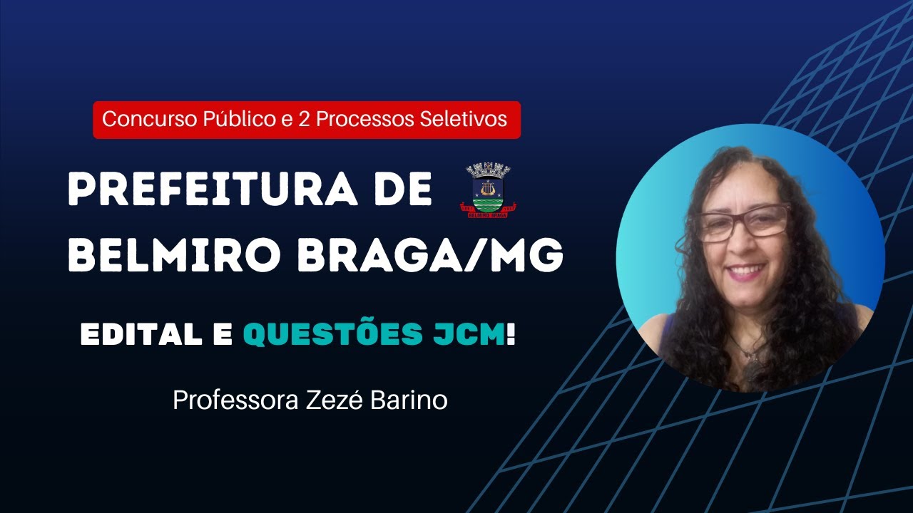 Concurso Prefeitura de Belmiro Braga MG | Portugu&ecirc;s JCM Professora Zez&eacute; Barino