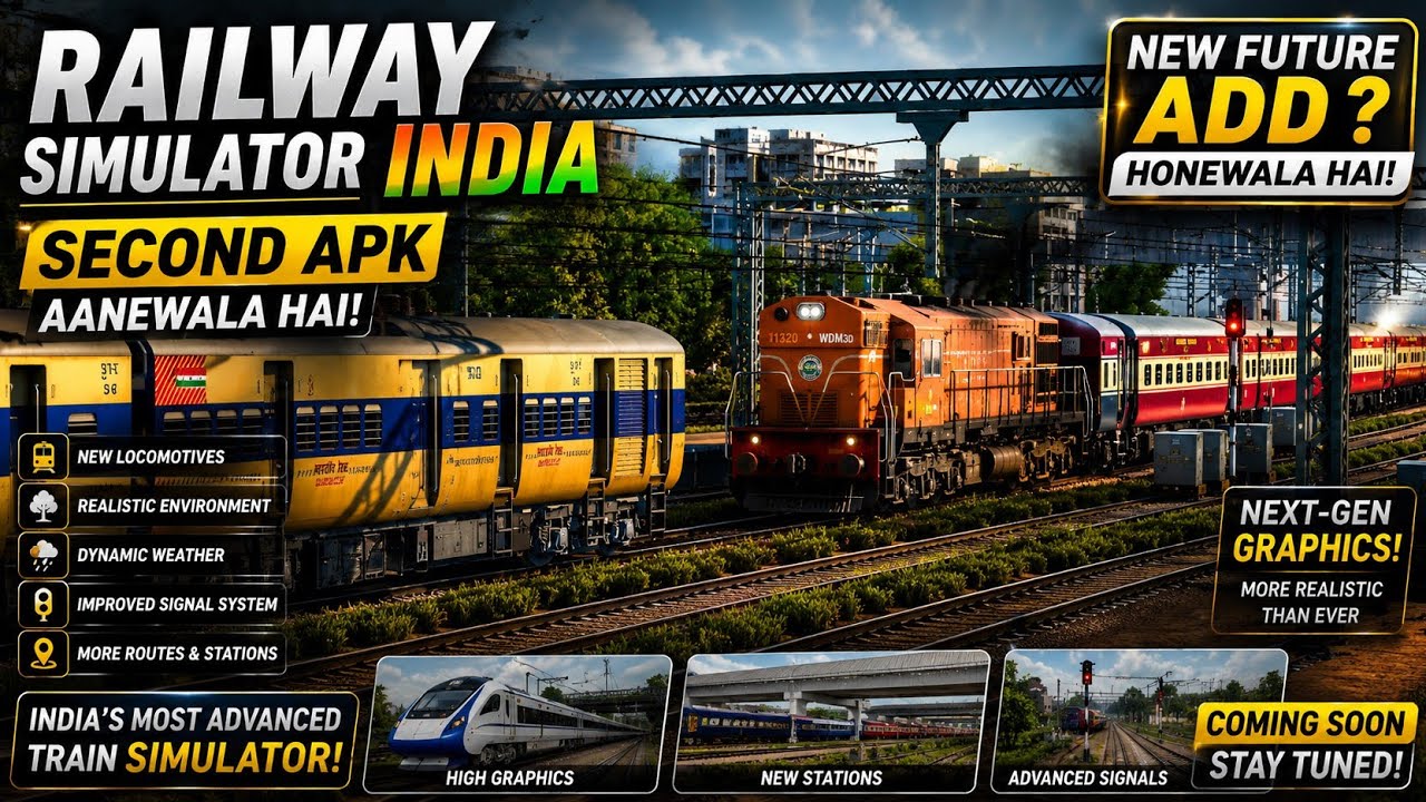 Railway Simulator India | Выходит второй APK 🔥Будут добавлены новые функции😱