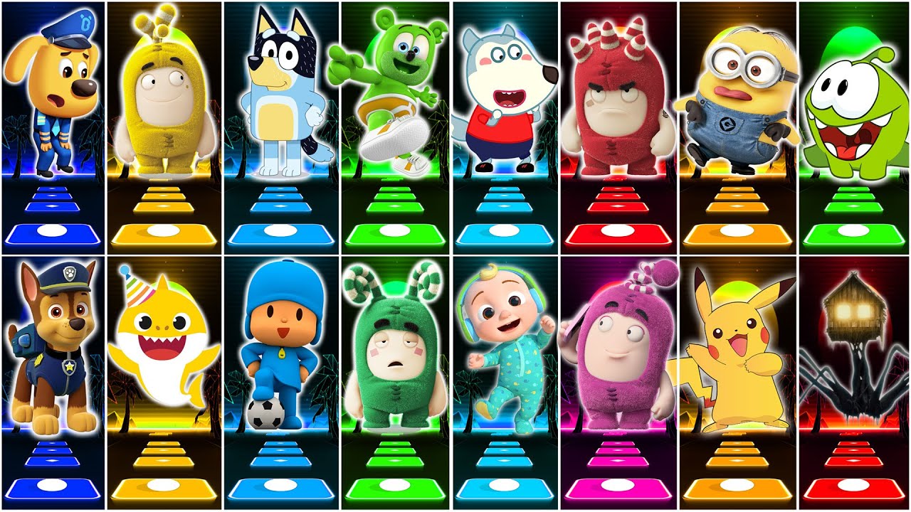Друзья Oddbods Все видео Мегамикс 🆚 Друзья-акулёнки 🆚 Кокомелон 🆚 Вулфу 🎶 Кто победит?