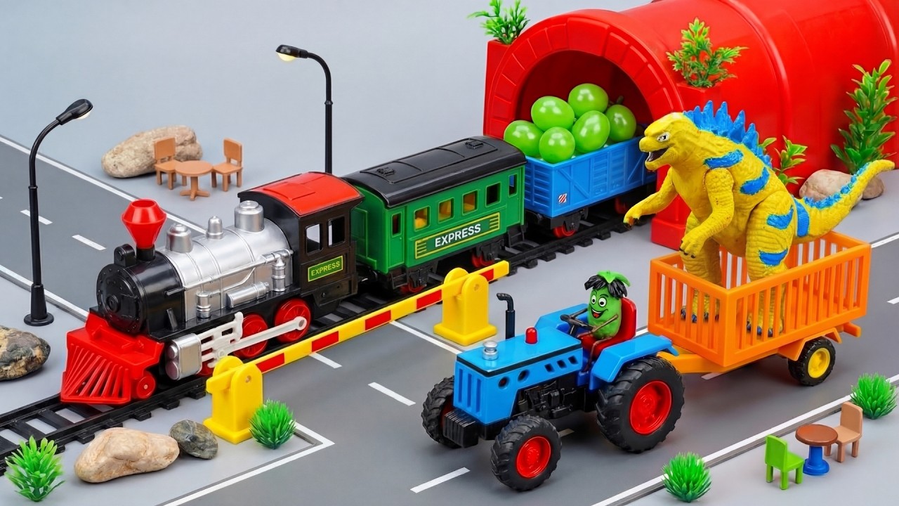 Godzilla Caught Stealing Food – Tractor to the Rescue | Fun Construction Science Project