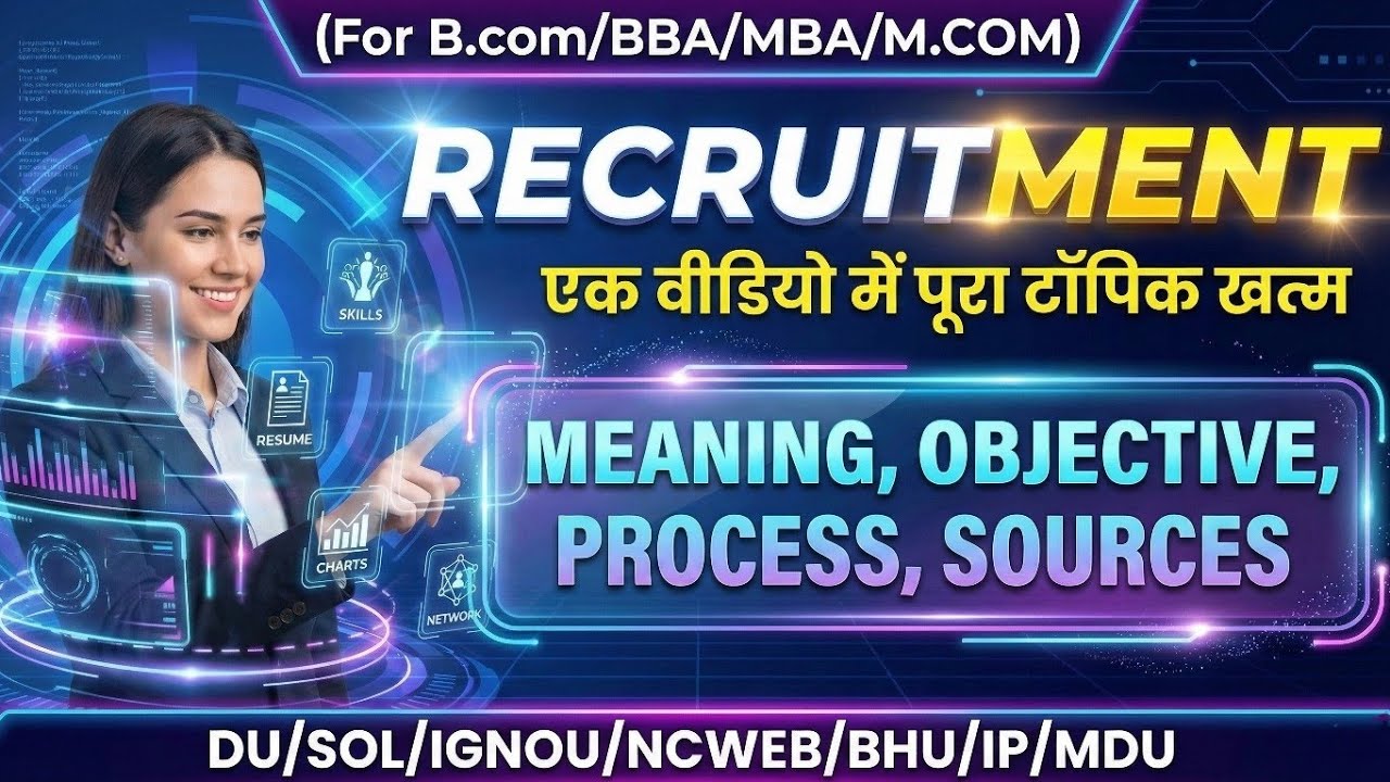 Recruitment |Human Resource Management | B.com\BBA/M.com\MBA