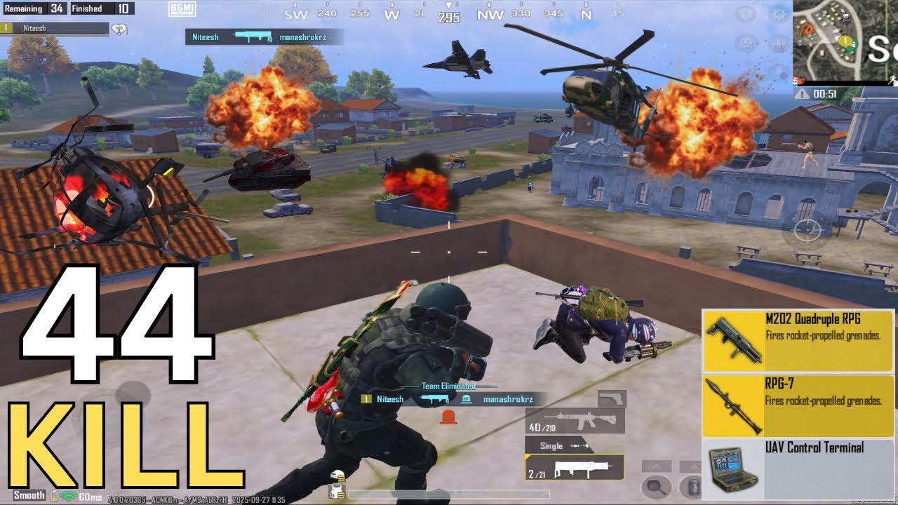 💀 Massive Destruction M202 + RPG vs Tanks + Jet + Helicopter in payload mode 💥 || PUBG Mobile ||