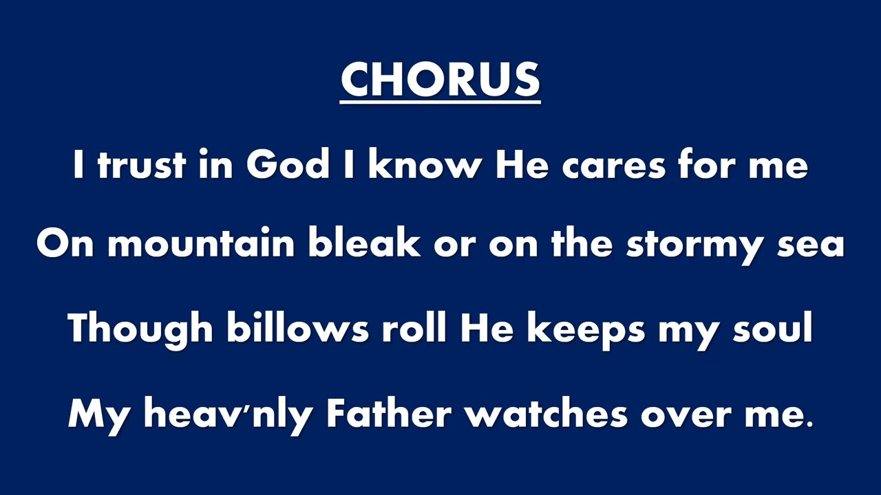 MY HEAVENLY FATHER WATCHES OVER ME (Accompaniment with lyrics)