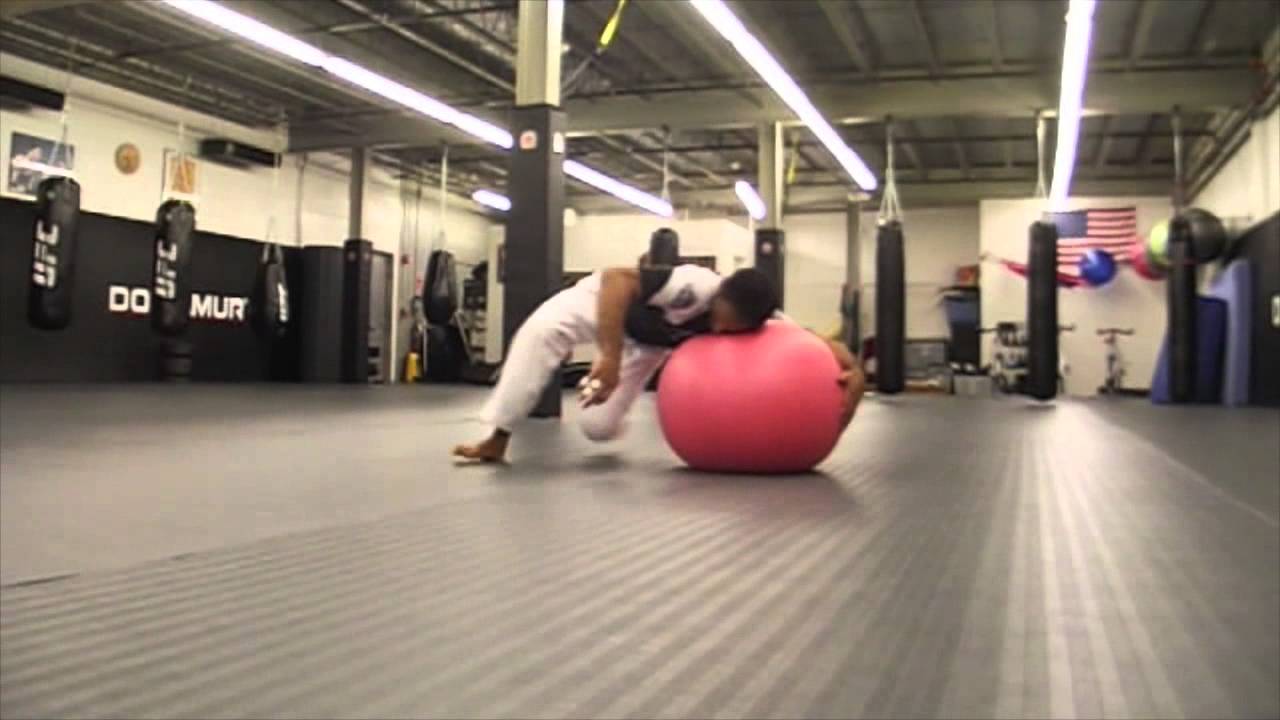 Stability ball flow for BJJ & MMA