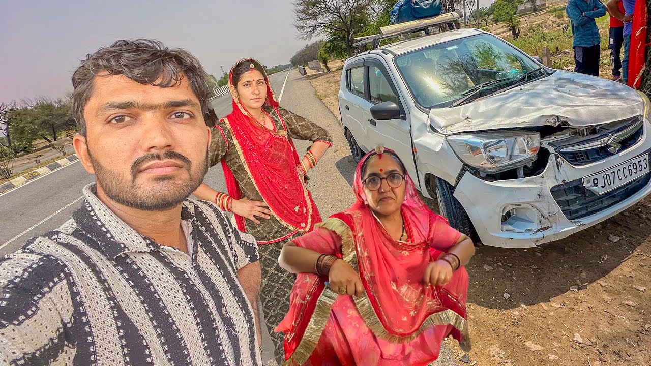 achanak gadi ke samne truck aa gya 😳