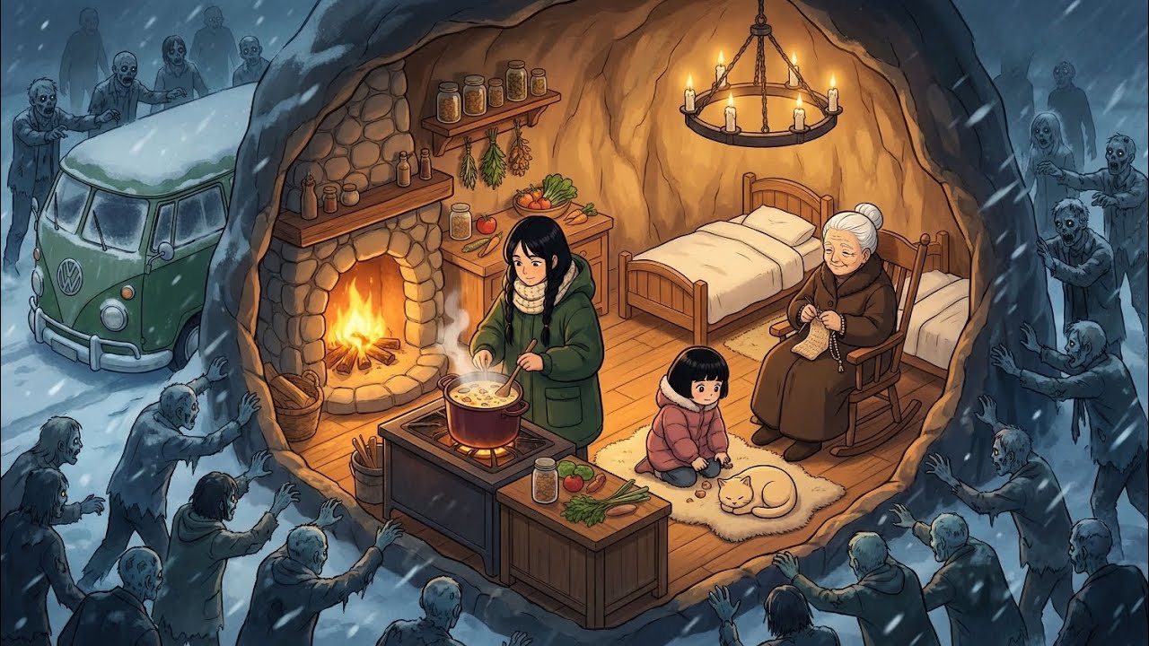 Surviving a Blizzard in a Cave House During the Zombie Apocalypse ❄️🧟&zwj;♂️