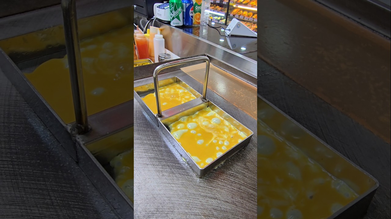 Korean Street Food &ndash; Crazy Cheese Egg Toast on Hot Grill | Satisfying Cooking Skills
