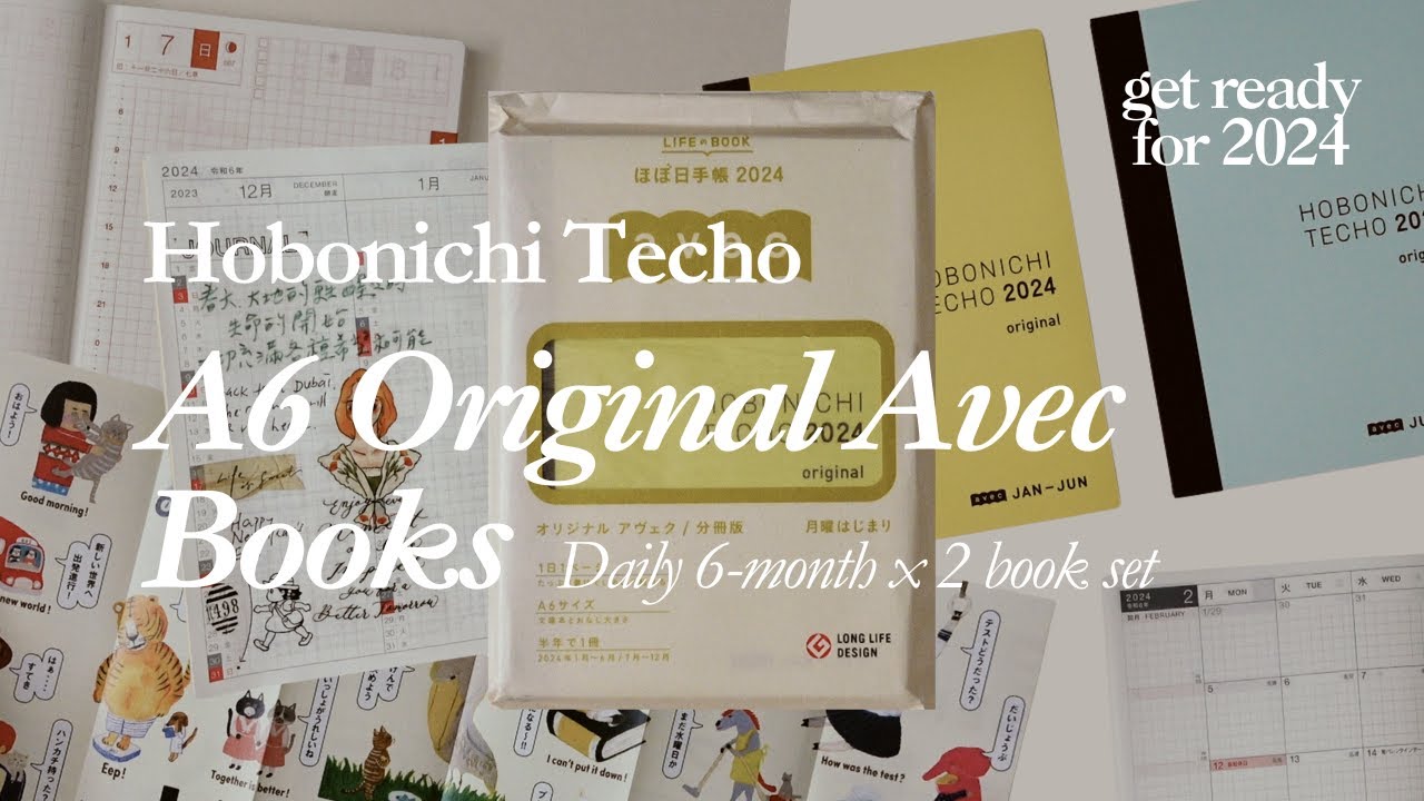 Get ready for 2024: Hobonichi Techo 2024 A6 Original Avec Books