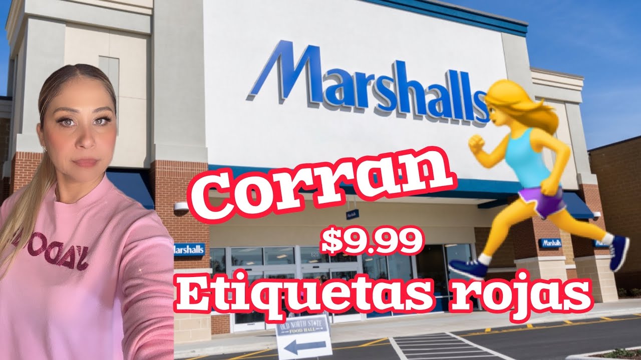 SURTIDO de bolsas y ETIQUETAS amarillas en ropa en MARSHALLS 