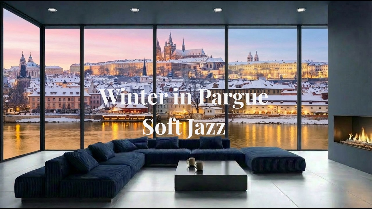 [playlist] Winter in Prague l Soft Jazz in Falling Snow