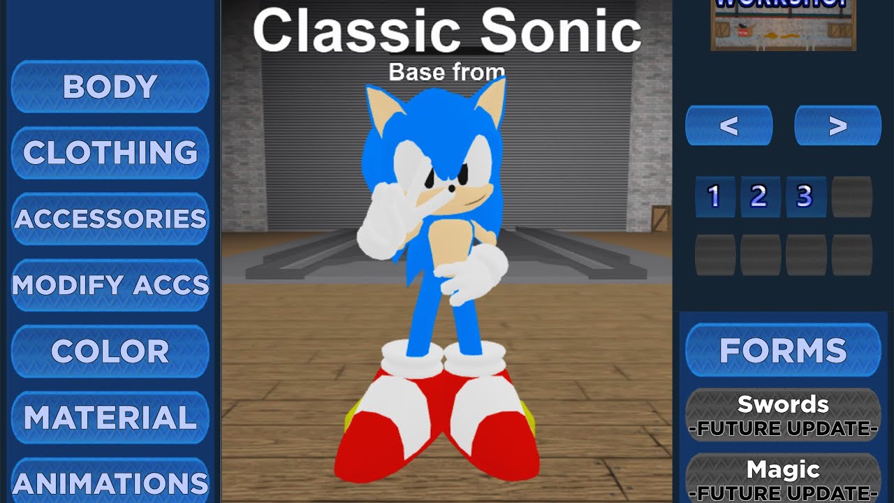 How to make Classic Sonic in sonic pulse Rp
