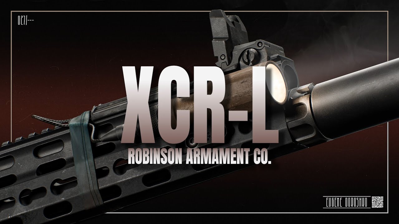 Robinson Armament Co. XCR-L. Game-ready 3d model. Showreel.