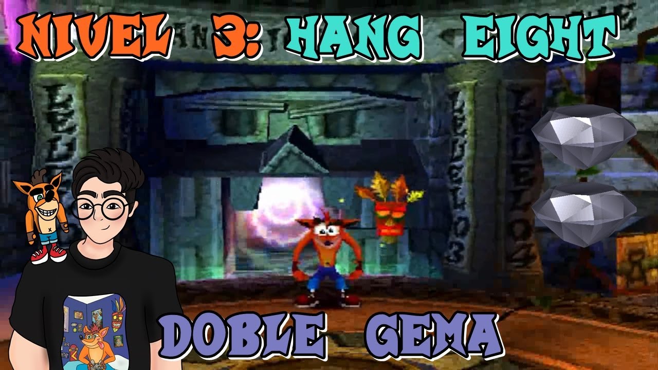 Nivel 03: Hang Eight | Doble Gema - Crash Bandicoot 2: Cortex Strikes Back PS1 Gameplay