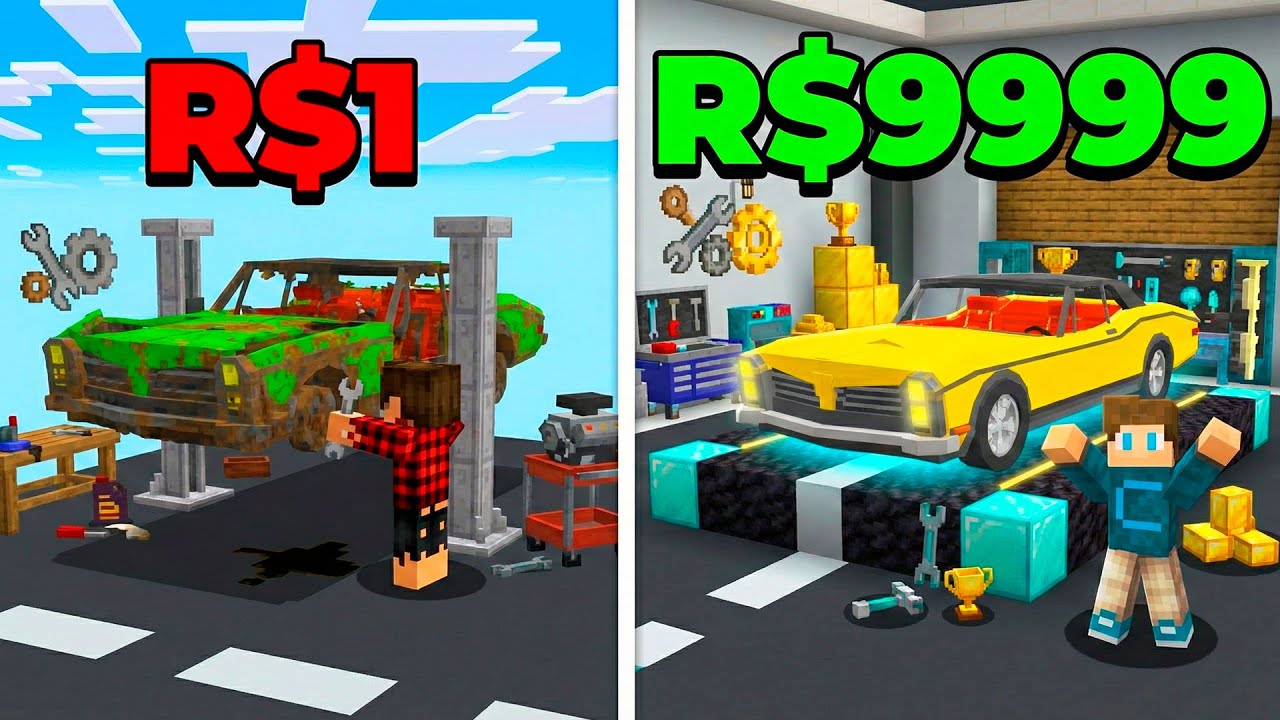Ficamos MILIONÁRIOS como MECÂNICOS de CARROS no Minecraft