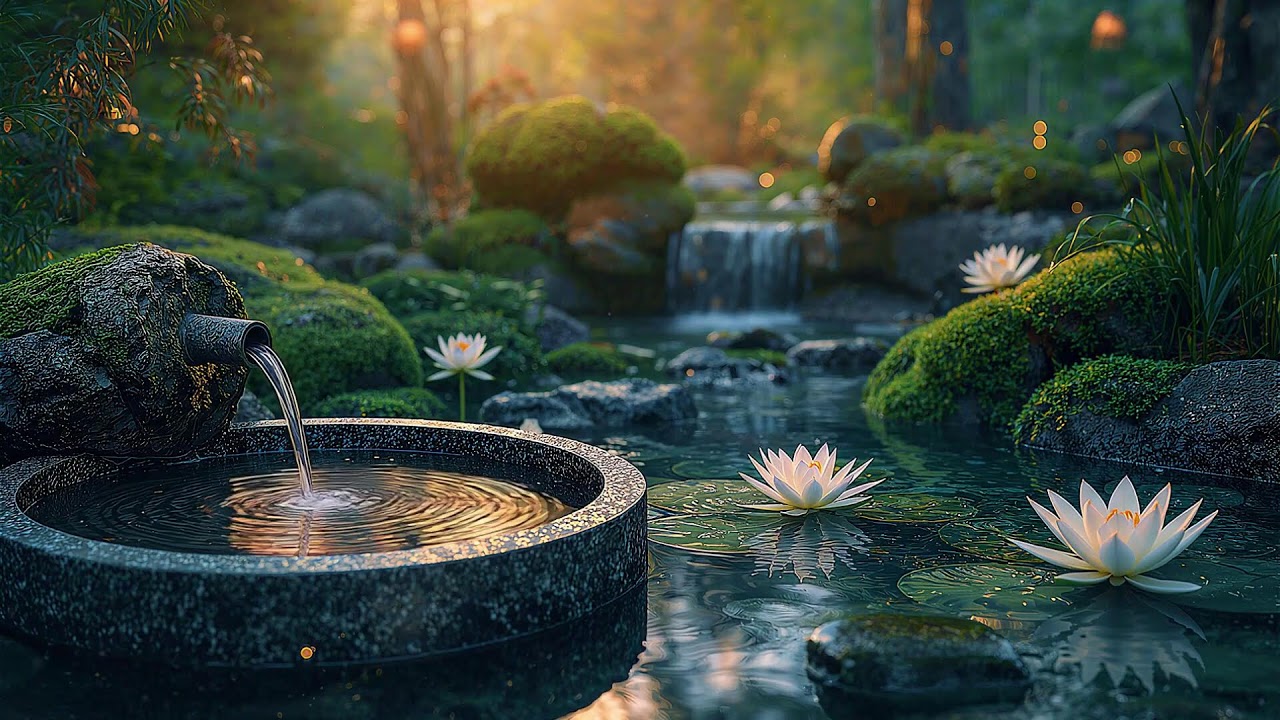 Relaxing Music + Soothing Water Sounds Relieve Stress & Anxiety, Mind Body, Deep Sleep