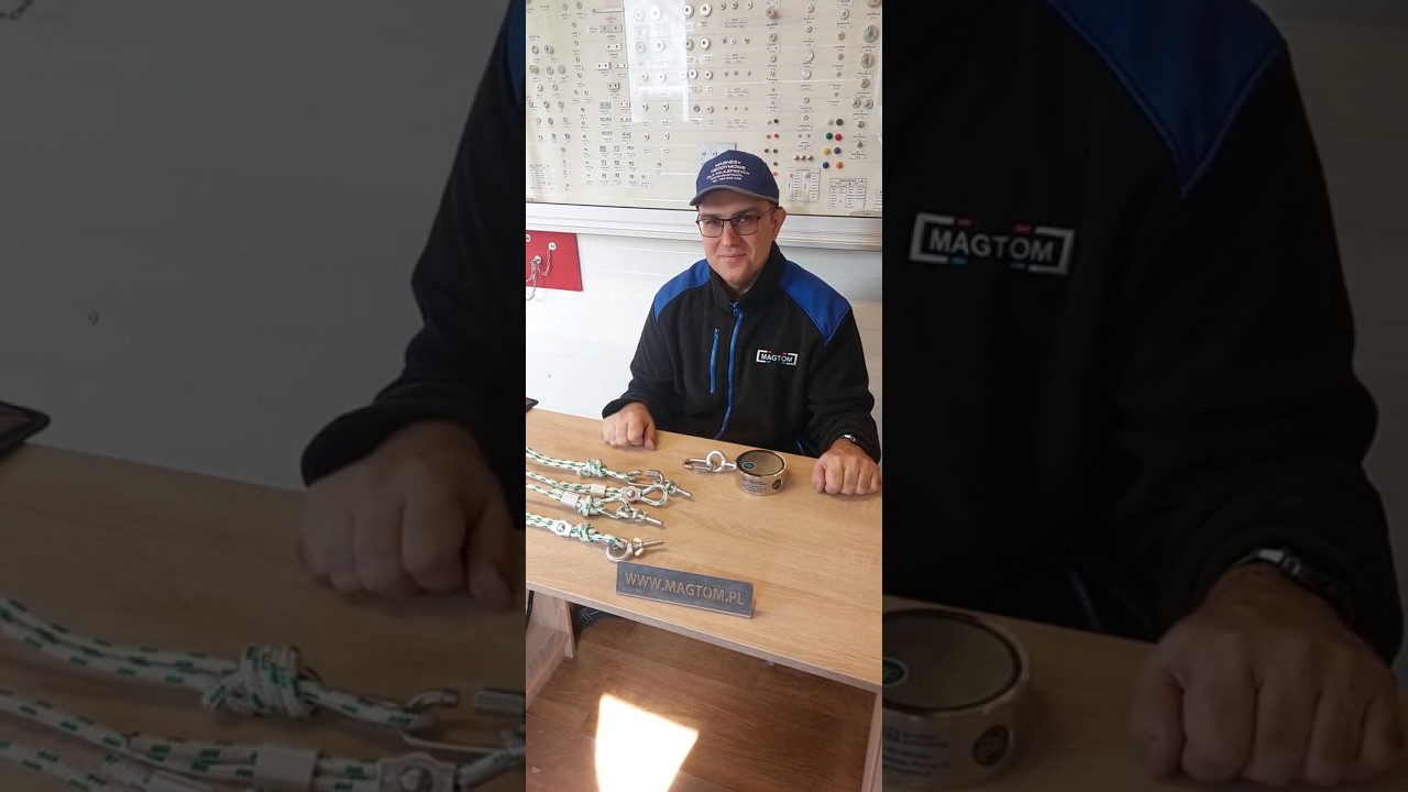 Magnes neodymowy F300 Gold wiązanie liny do magnesu mocowanie kausza ogniwo zacisk MAGTOM