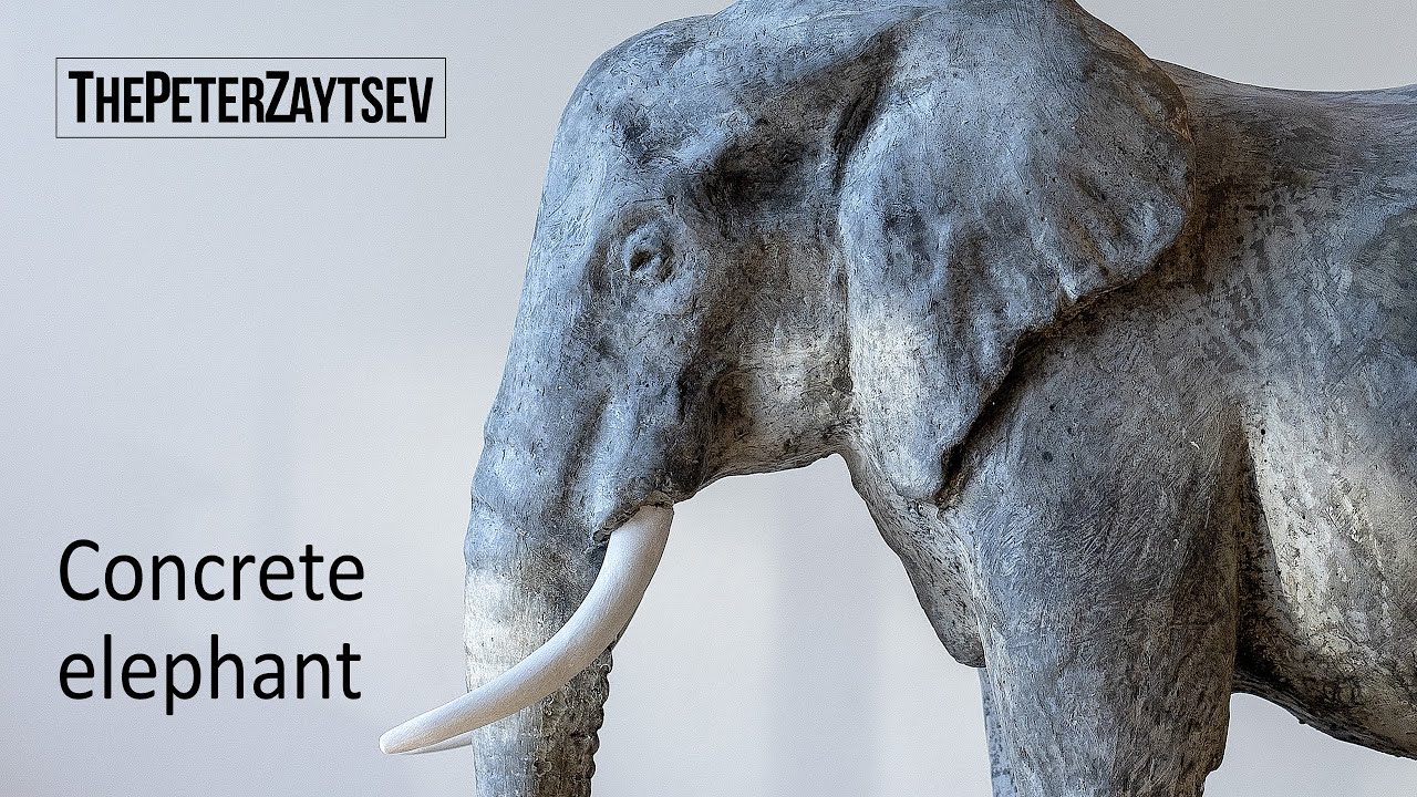 How to make concrete elephant sculpture + my secret varnish recipe _ DIY by thePeterZaytsev