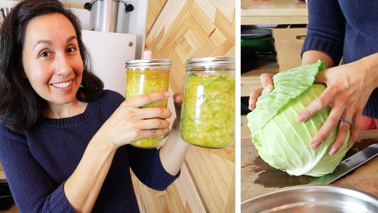 How to MAKE Sauerkraut (7 Ingredients)