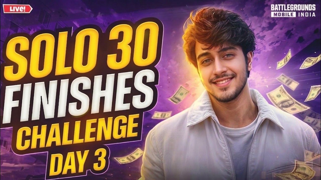 ₹3,000 SOLO 30 FINISH CHALLENGE 🔥 Can I Finally Do It Today? | White Fang BGMI | OnePlus Nord 5