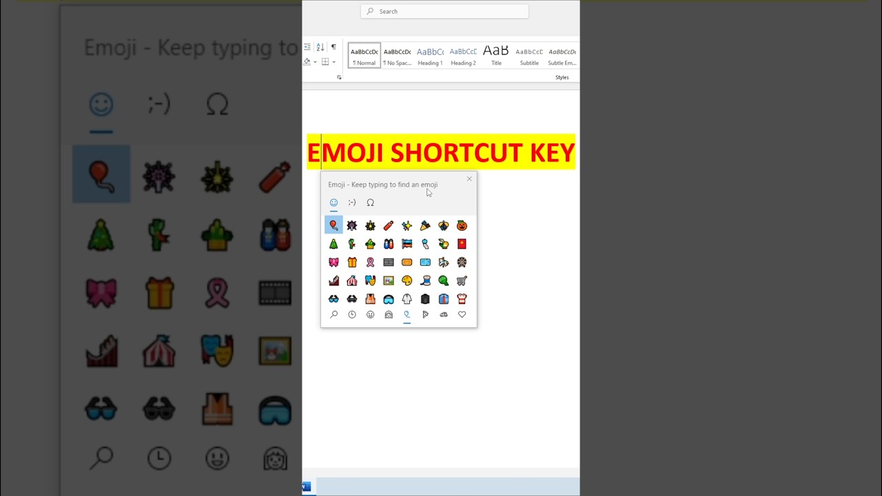 Ms word emoji shortcut key #msword #emoji #shortcutkeys #computer #shortsfeed #shortcut #symbols